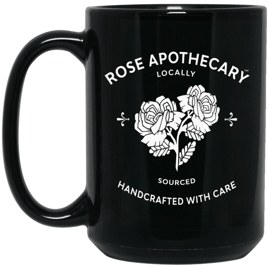 
	Rose Apothecary Locally Sourced Handcrafted With Care Mug