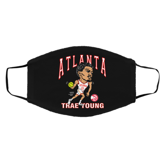 Atlanta Trae Young Hawks Caricature Face Mask