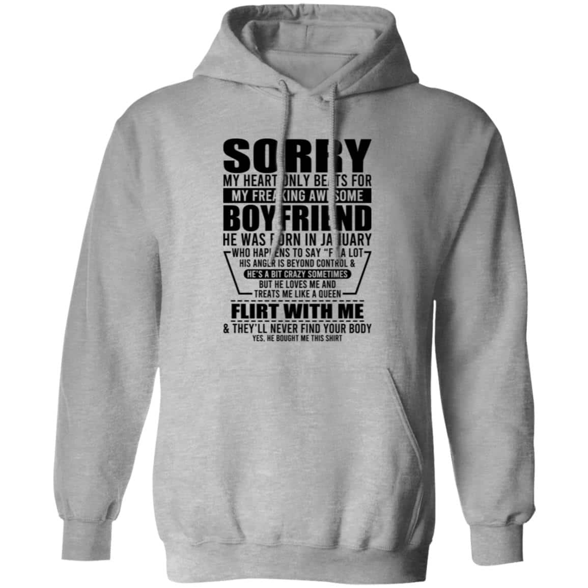My Heart Only Beats For My Boyfriend Was Born In January