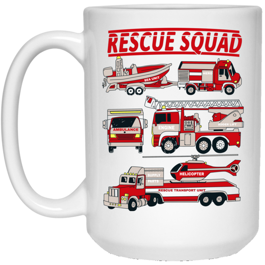 Fire Truck Rescue Squad Mug