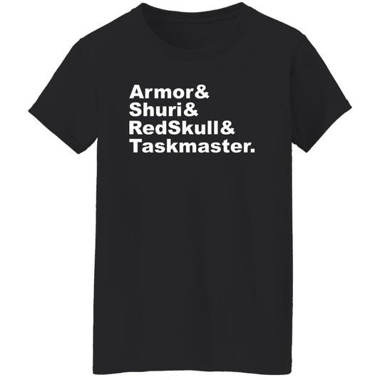 Armor & Shuri & Redskull & Taskmaster Shirt, Hoodie