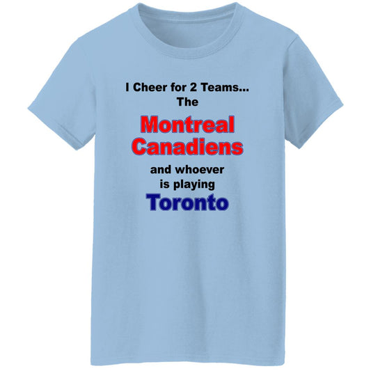 
	I Cheer For 2 Teams The Montreal Canadiens And Playing Toronto Shirt, Hoodie
