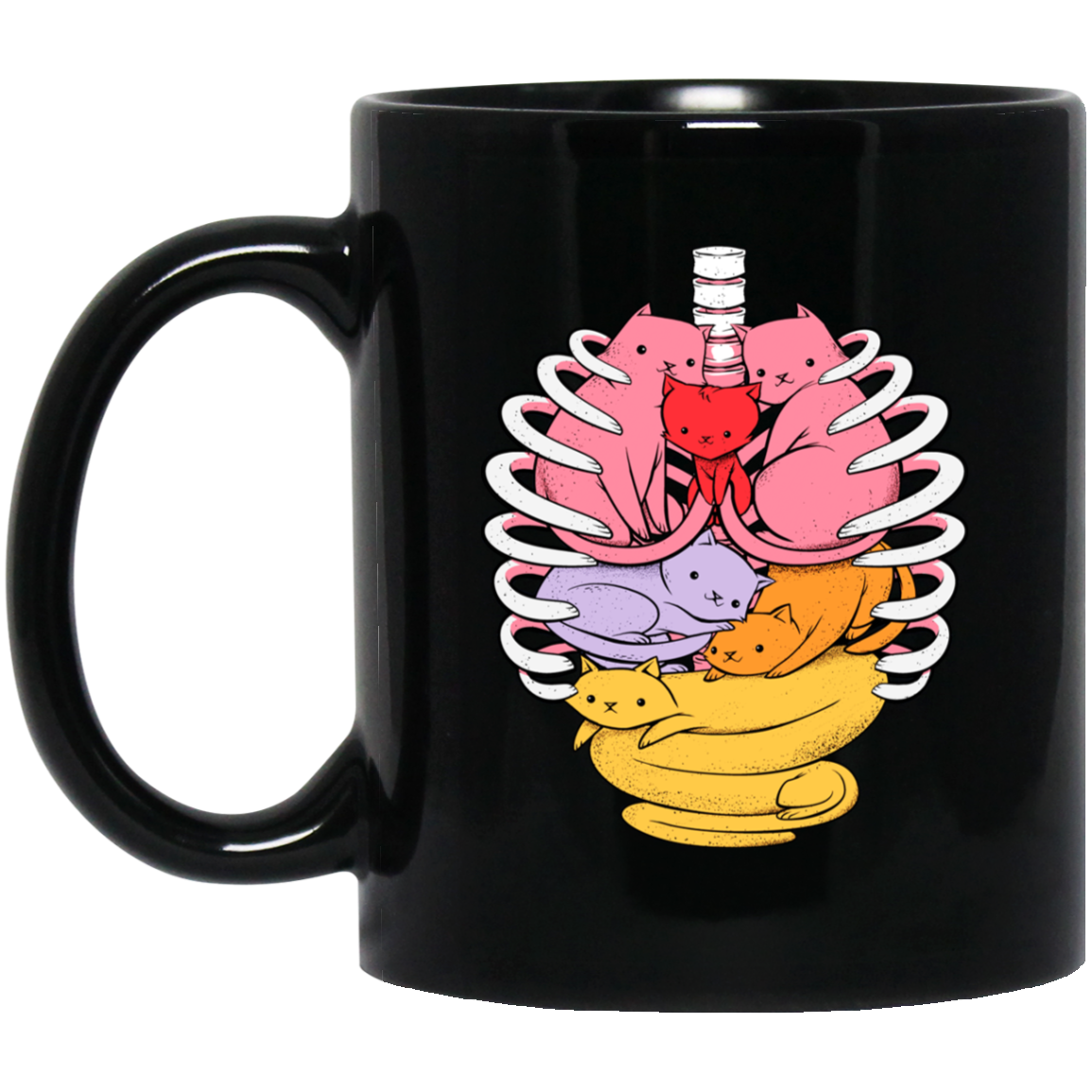 Anatomicat Anatomy Cat Black Mug