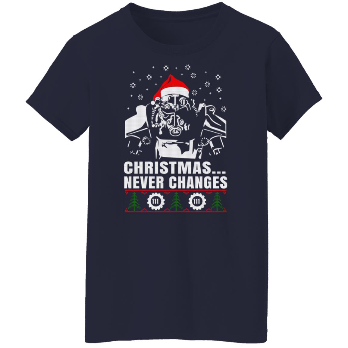 Fallout Power Armor Christmas Never Changes 111 Shirt, Hoodie, Tank