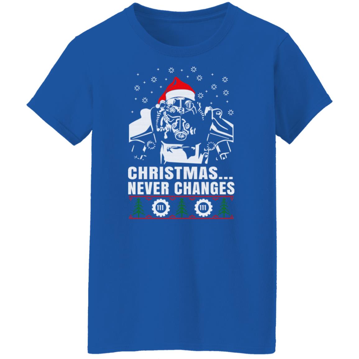 Fallout Power Armor Christmas Never Changes 111 Shirt, Hoodie, Tank