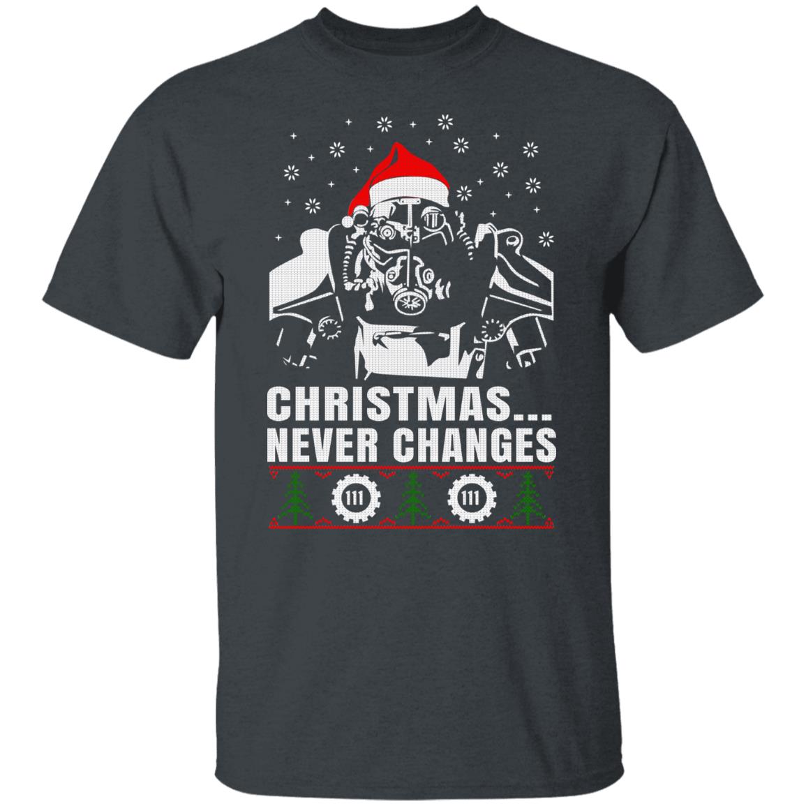 Fallout Power Armor Christmas Never Changes 111 Shirt, Hoodie, Tank