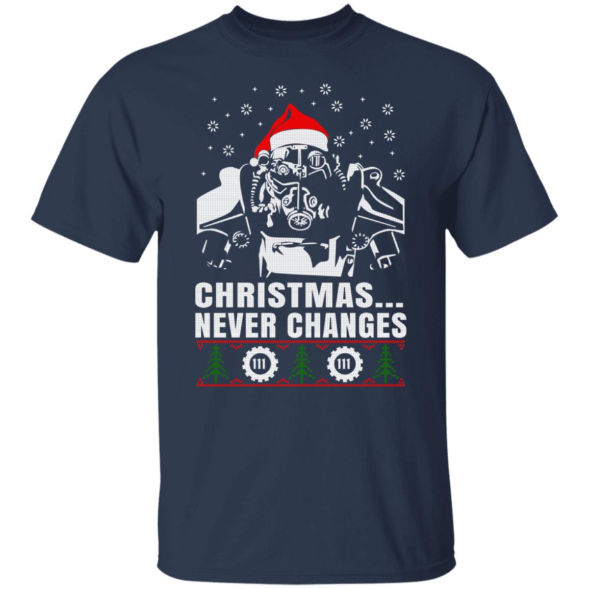 Fallout Power Armor Christmas Never Changes 111 Shirt, Hoodie, Tank