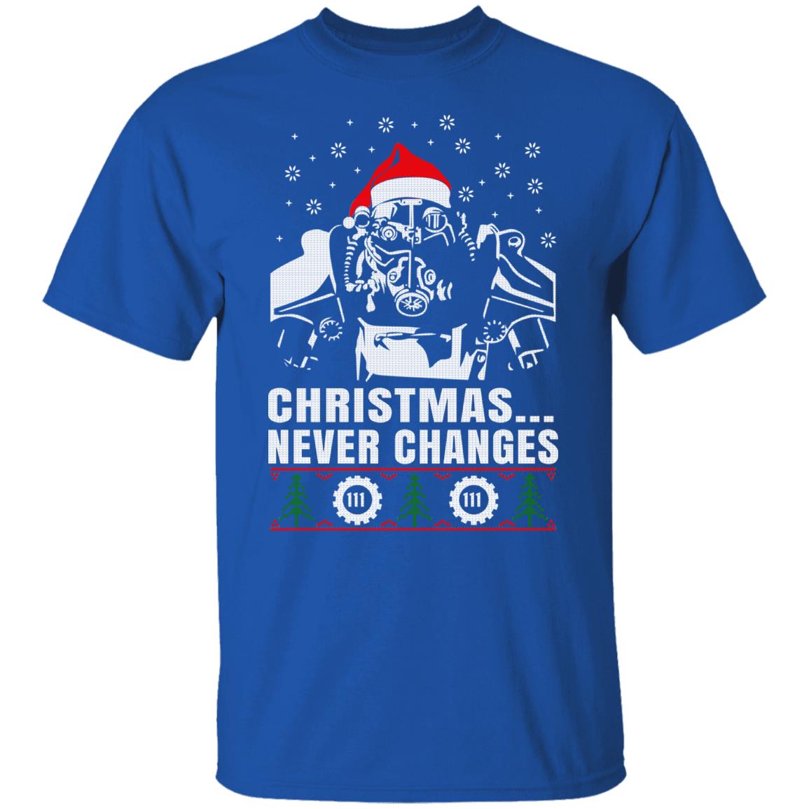 Fallout Power Armor Christmas Never Changes 111 Shirt, Hoodie, Tank
