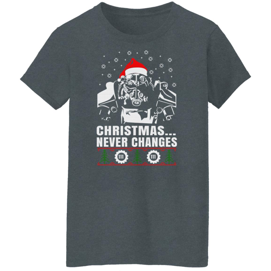 Fallout Power Armor Christmas Never Changes 111 Shirt, Hoodie, Tank