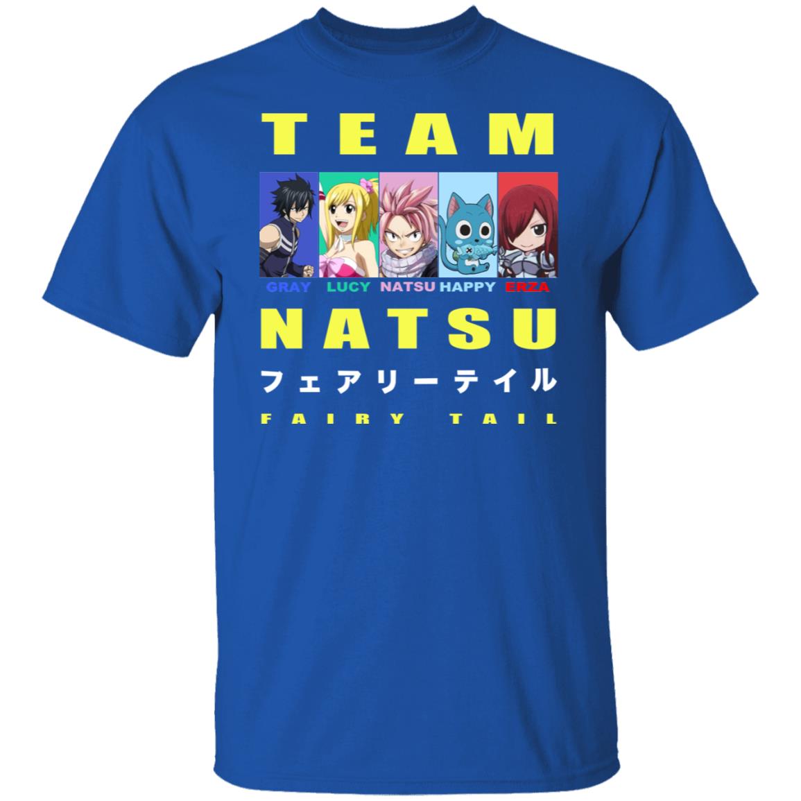 Team Natsu Fairy Tail Gray Lucy Natsu Happy Erza Shirt, Hoodie, Tank