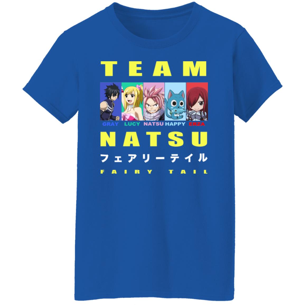 Team Natsu Fairy Tail Gray Lucy Natsu Happy Erza Shirt, Hoodie, Tank