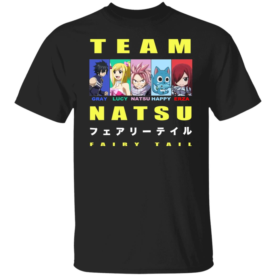 Team Natsu Fairy Tail Gray Lucy Natsu Happy Erza Shirt, Hoodie, Tank