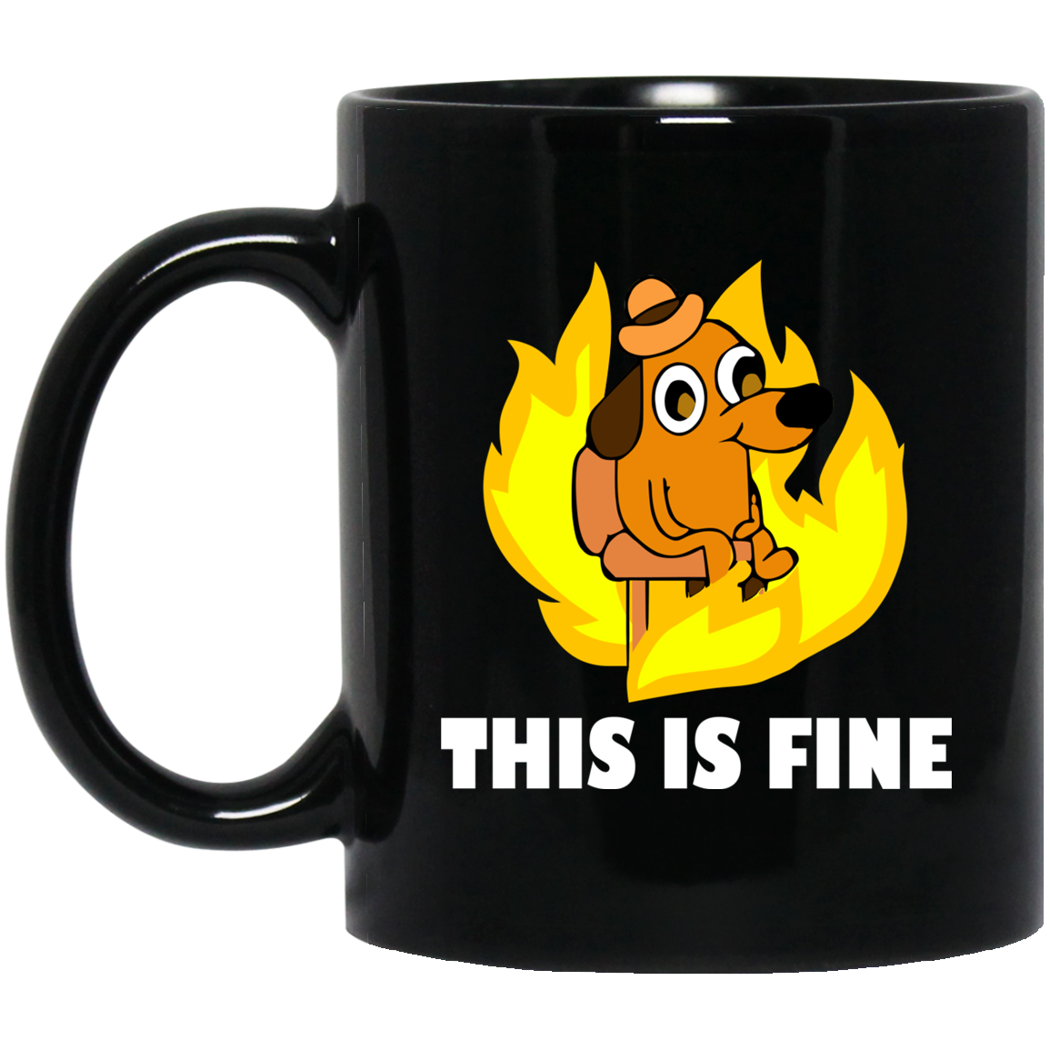 This Is Fine Dog Internet Meme Burning San Francisco Mug