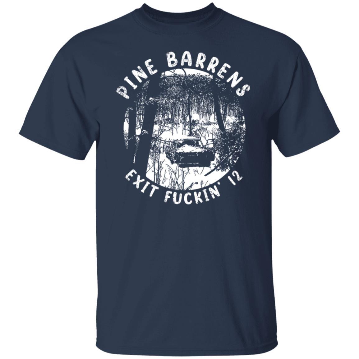 Pine Barrens New Jersey NJ Distressed Exit 12 Shirt, Hoodie, Tank