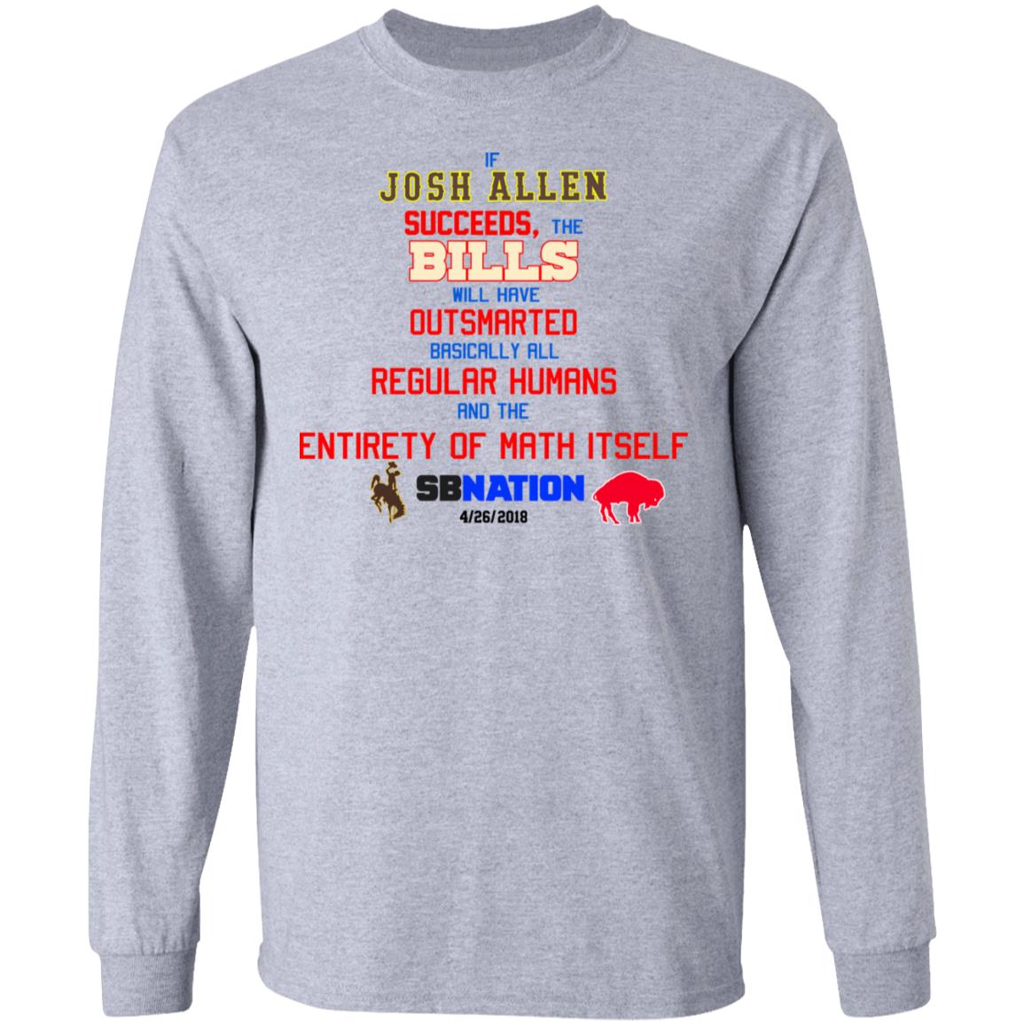 If Josh Allen Succeeds The Bills Will Here Outsmarted Basically All Regular Humans And The Entirety Of Math Itself Nation Shirt, Hoodie, Tank