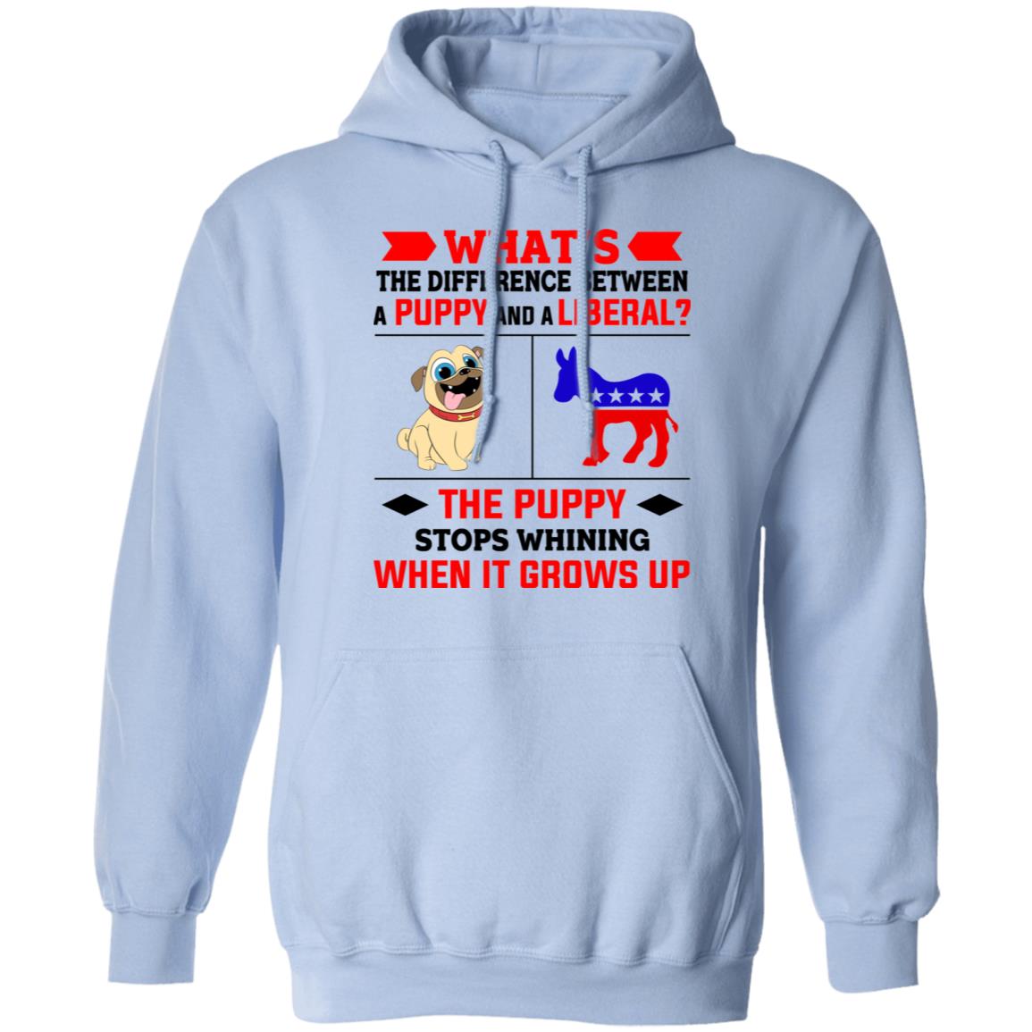 What’s The Difference Between A Puppy And A Liberal The Puppy Stops Whining When It Grows Up Shirt, Hoodie, Tank