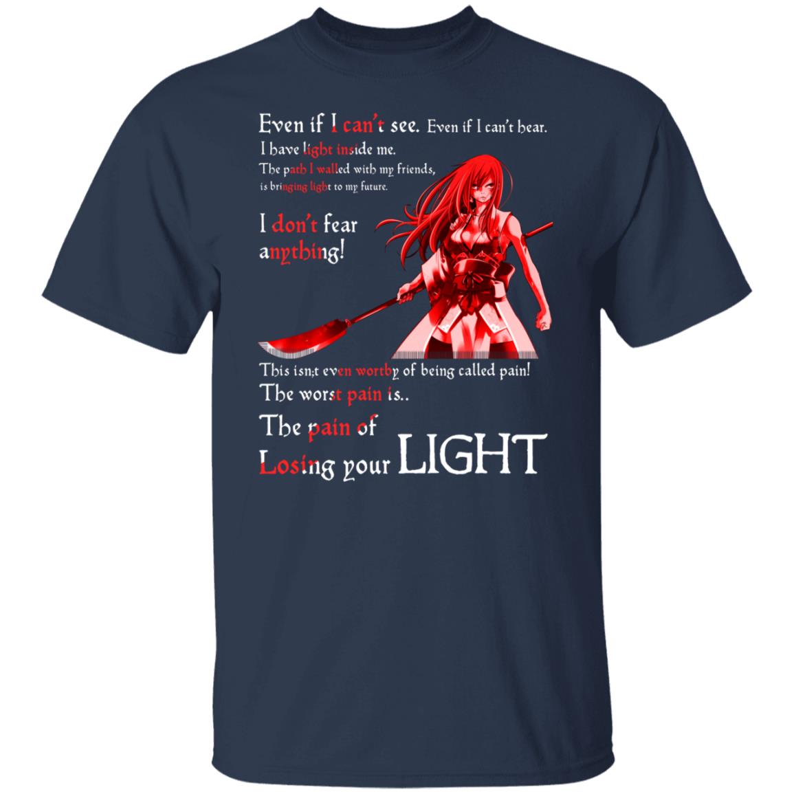 Fairy Tail Erza Scarlet Kimono Even If I Can’t See Even If I Can’t Bear Shirt, Hoodie, Tank