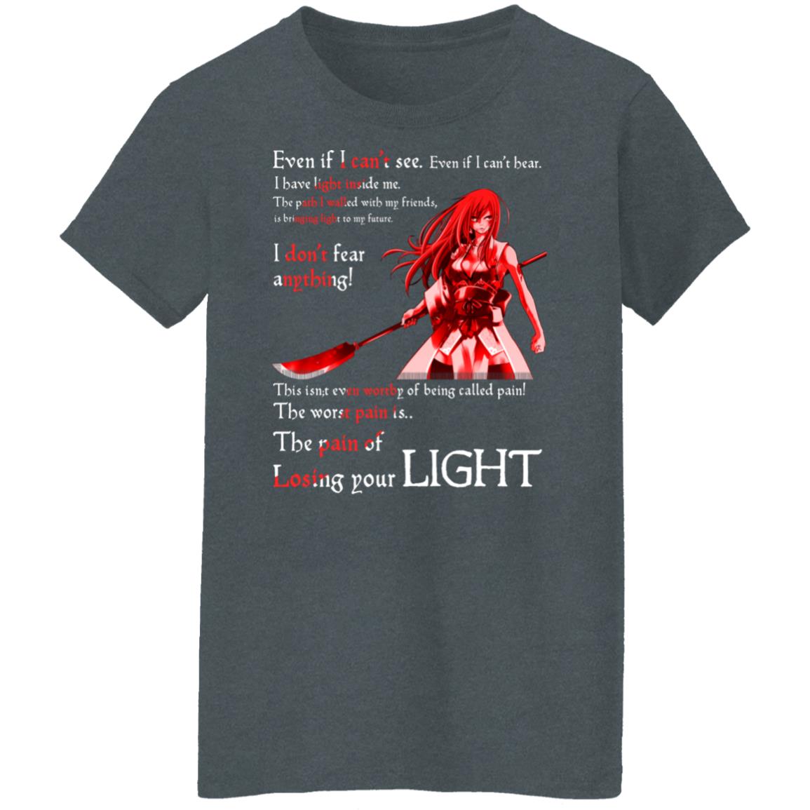 Fairy Tail Erza Scarlet Kimono Even If I Can’t See Even If I Can’t Bear Shirt, Hoodie, Tank