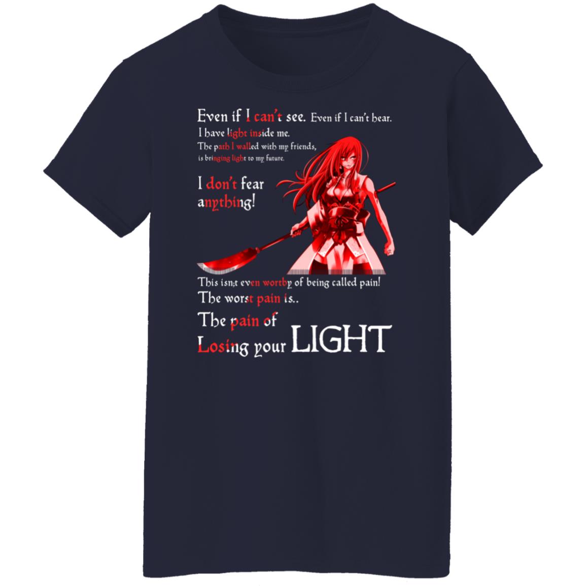 Fairy Tail Erza Scarlet Kimono Even If I Can’t See Even If I Can’t Bear Shirt, Hoodie, Tank