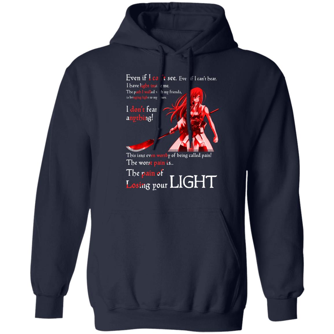 Fairy Tail Erza Scarlet Kimono Even If I Can’t See Even If I Can’t Bear Shirt, Hoodie, Tank