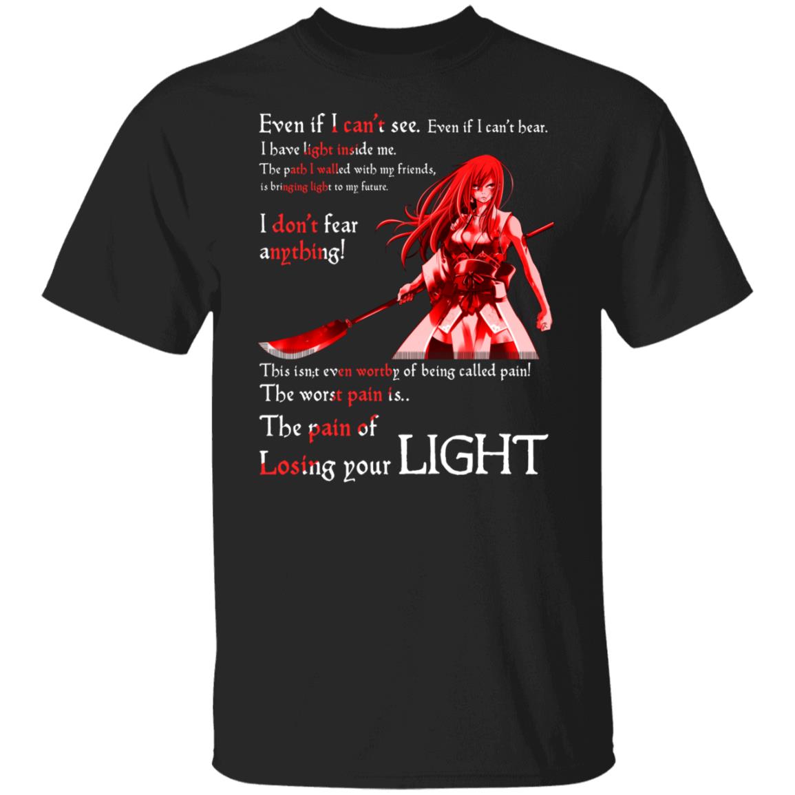 Fairy Tail Erza Scarlet Kimono Even If I Can’t See Even If I Can’t Bear Shirt, Hoodie, Tank