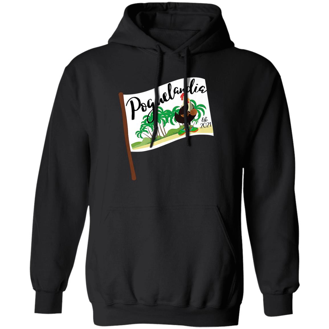 Poguelandia Flag With Chicken In Coconut Bra Shirt, Hooodie, Tank