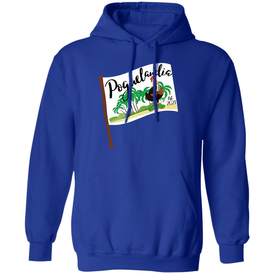 Poguelandia Flag With Chicken In Coconut Bra Shirt, Hooodie, Tank