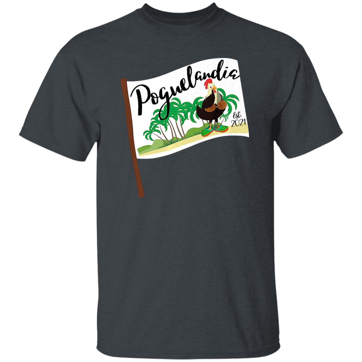 Poguelandia Flag With Chicken In Coconut Bra Shirt, Hooodie, Tank