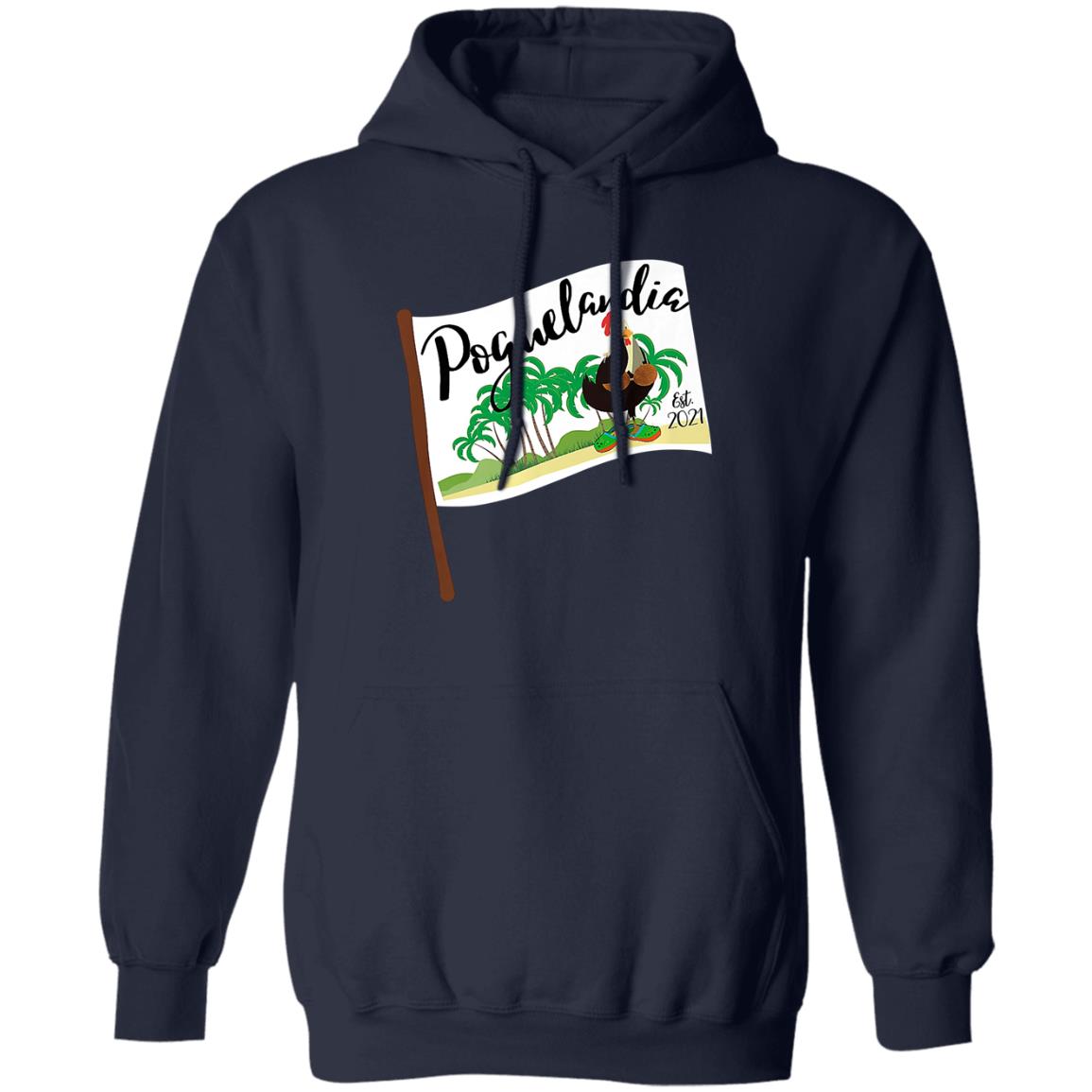 Poguelandia Flag With Chicken In Coconut Bra Shirt, Hooodie, Tank