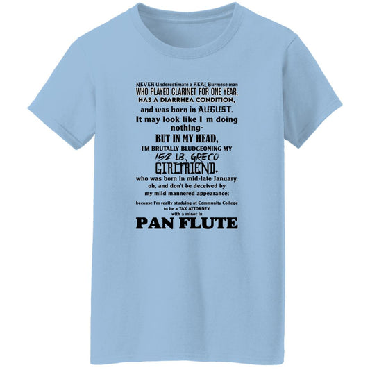 Never Underestimate A Real Burmese Man Who Played Clarinet For One Year Shirt, Hooodie, Tank