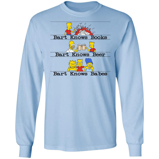 Bart Knows Books Bart Knows Beer Bart Knows Babes The Simpsons Shirt, Hoodie, Tank
