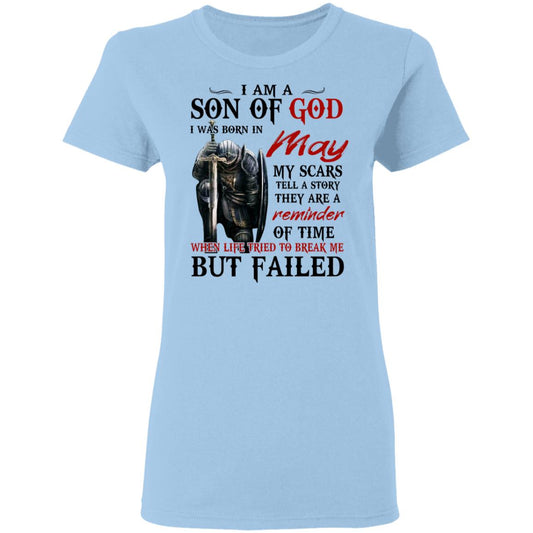 
	I Am A Son Of God And Was Born In May Shirt, Hoodie, Tank