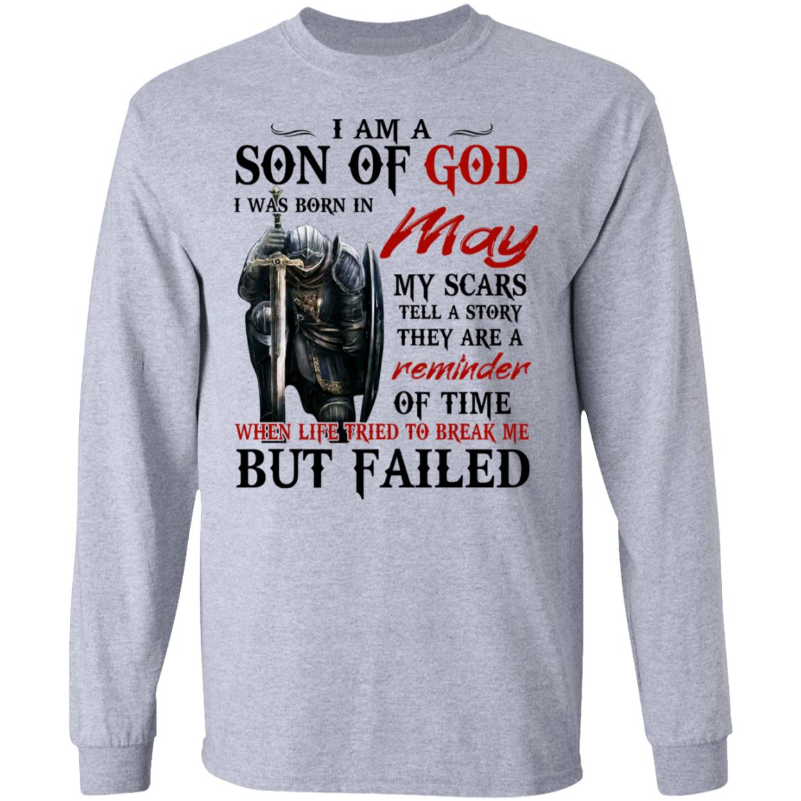 I Am A Son Of God And Was Born In May Shirt, Hoodie, Tank