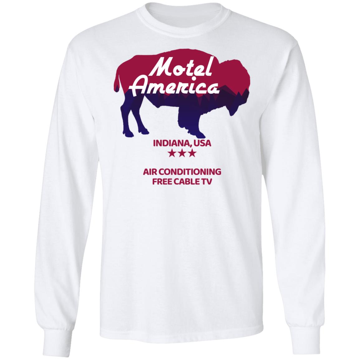 Motel America Indiana USA Air Conditioning Free Cable TV Shirt, Hoodie, Tank