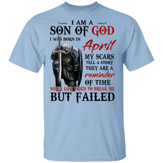 
	I Am A Son Of God And Was Born In April Shirt, Hoodie, Tank