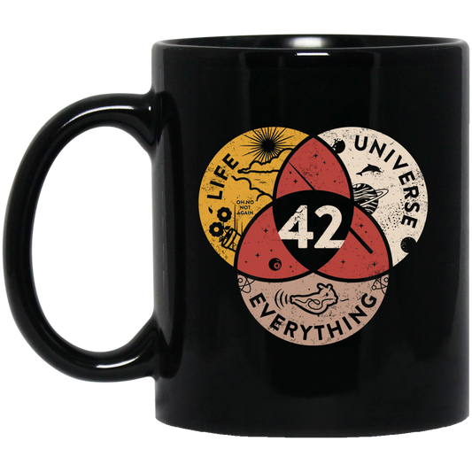 Science 42 Angel Number Life Universe Everything Number 42 Mug