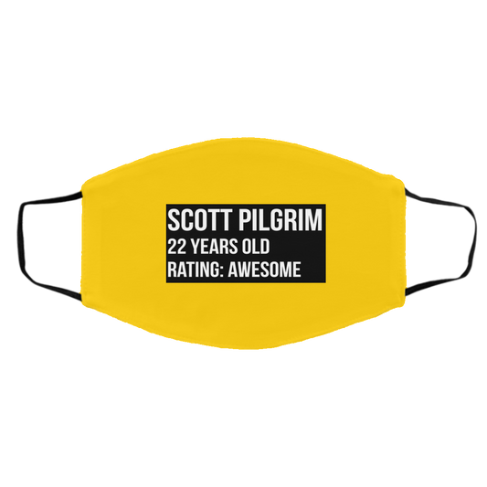 
	Scott Pilgrim 22 Years Old Rating Awesome Face Mask