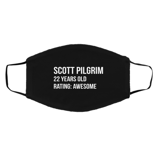 Scott Pilgrim 22 Years Old Rating Awesome Face Mask