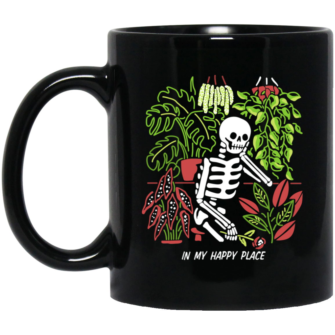 Skull Skeleton In My Happy Place Mug
