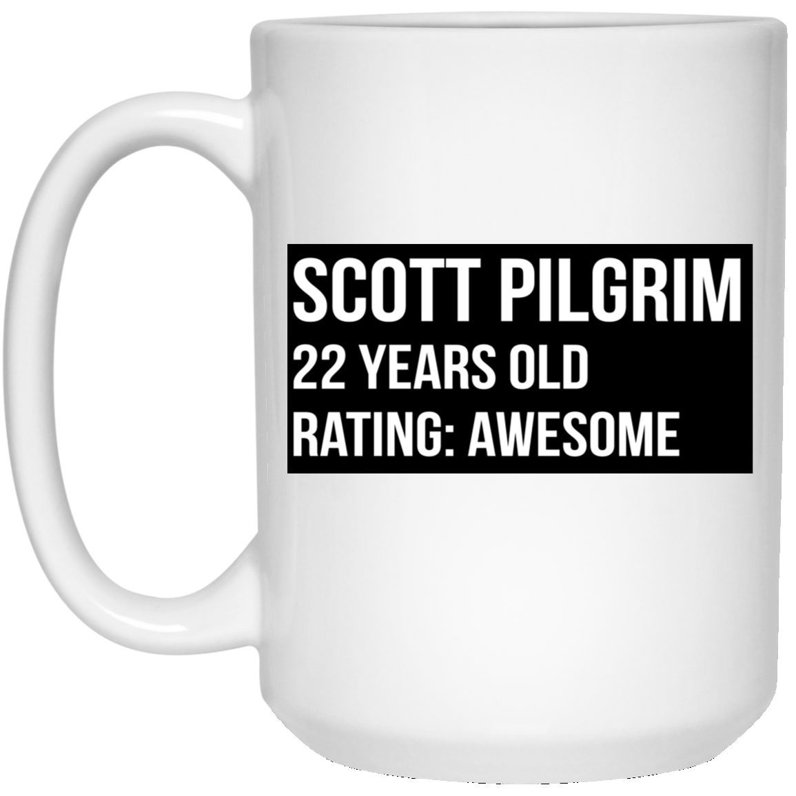 Scott Pilgrim 22 Years Old Rating Awesome Mug