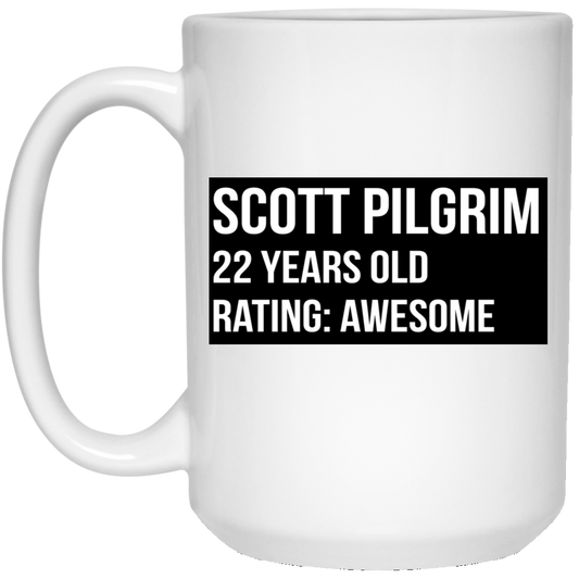 Scott Pilgrim 22 Years Old Rating Awesome Mug