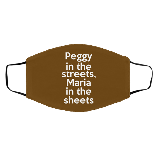 Peggy In The Streets Maria In The Sheets Face Mask