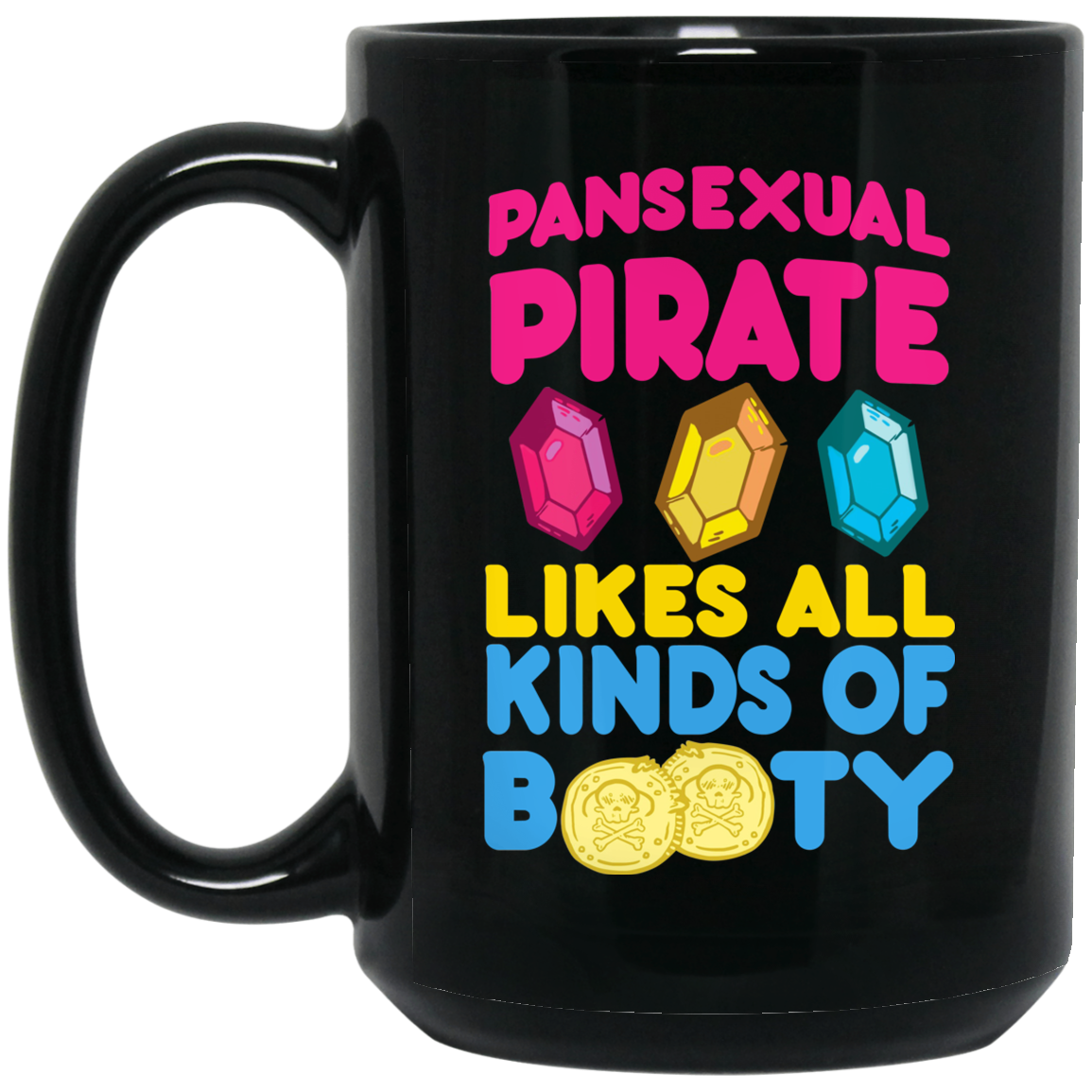 
	Pansexual Pirate Likes All Kinds Of Booty Mug