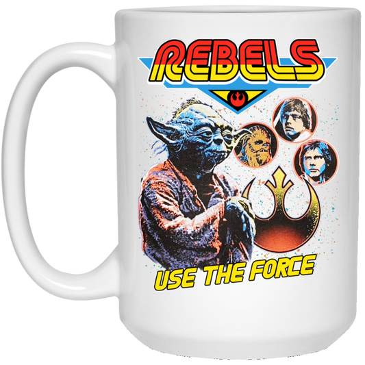 
	Star Wars Rebels Use The Force Yoda Luke Skywalker Chewbacca Han Solo Mug