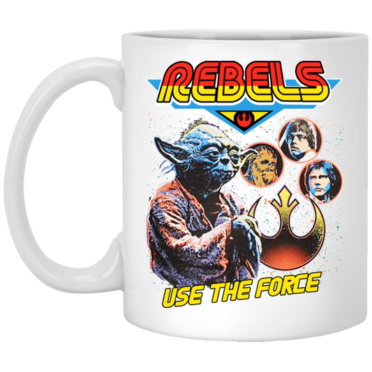 Star Wars Rebels Use The Force Yoda Luke Skywalker Chewbacca Han Solo Mug