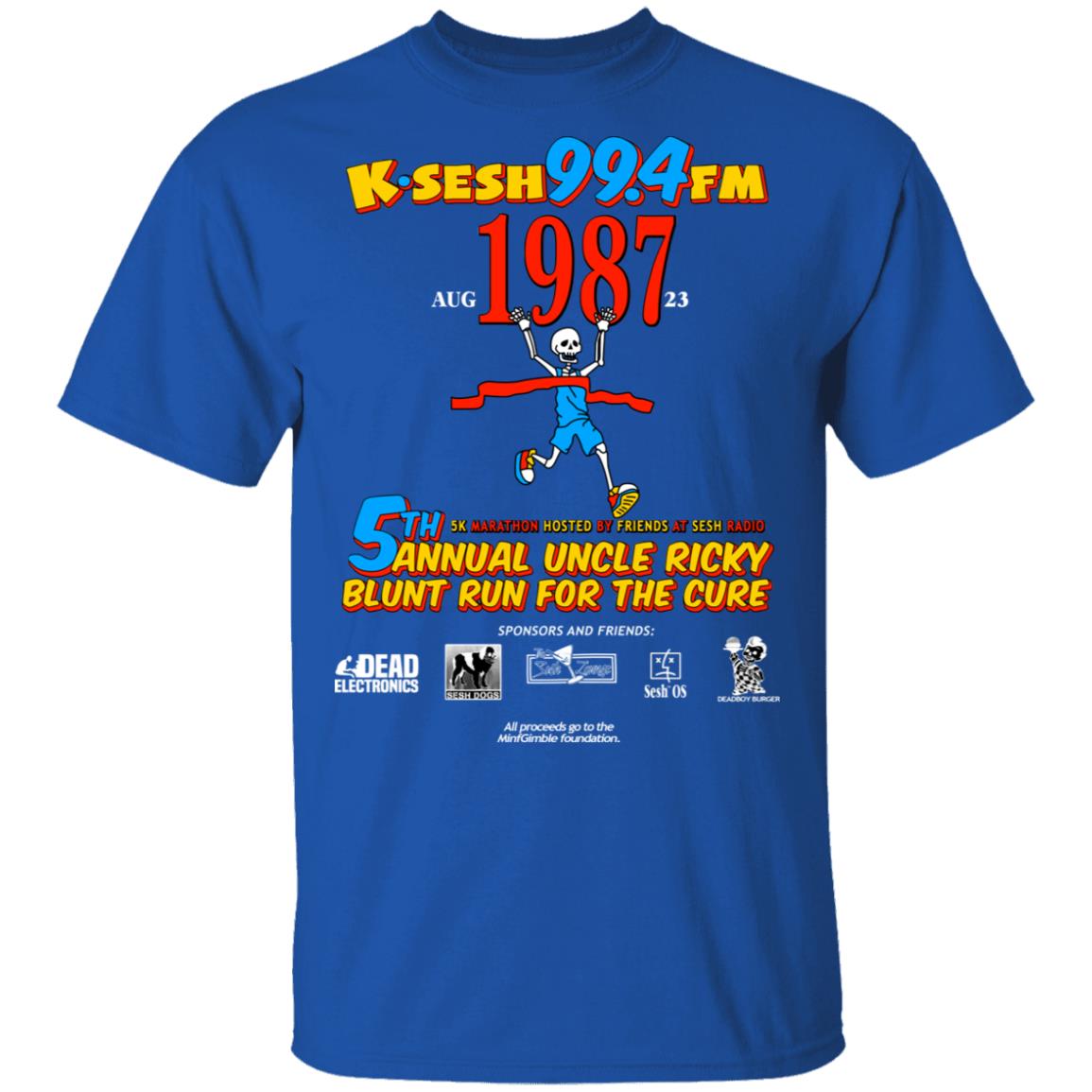 K·SESH 99.4FM 1987 5th Annual Uncle Ricky Lunt Run For The Cure Shirt, Hoodie, Tank