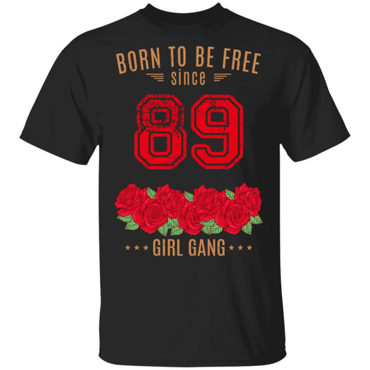 
	89, Born To Be Free Since 89 Birthday Gift Shirt, Hoodie, Tank