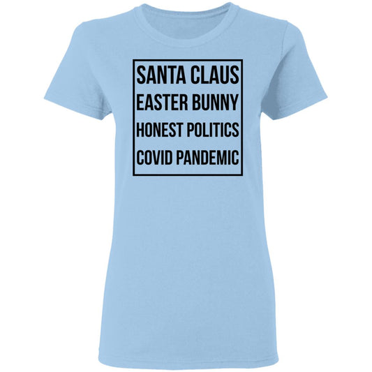 Santa Claus Easter Bunny Honest Politics Covid Pandemic Shirt, Hoodie, Tank