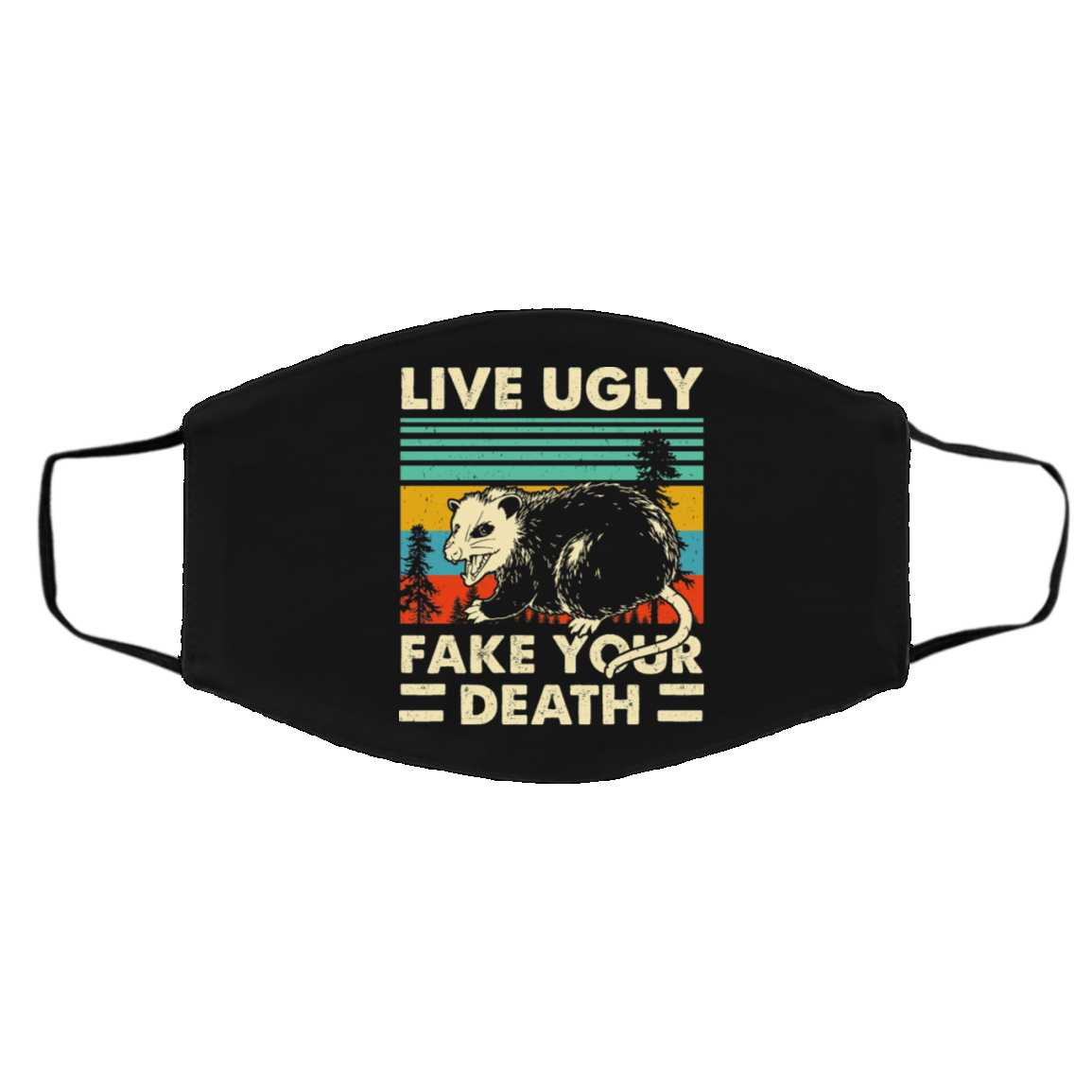 Opossum Live Ugly Fake Your Death Face Mask