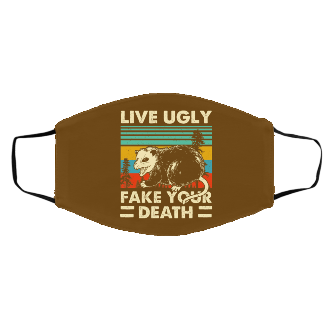 Opossum Live Ugly Fake Your Death Face Mask